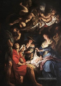 Adoration des bergers Baroque Peter Paul Rubens Peinture à l'huile